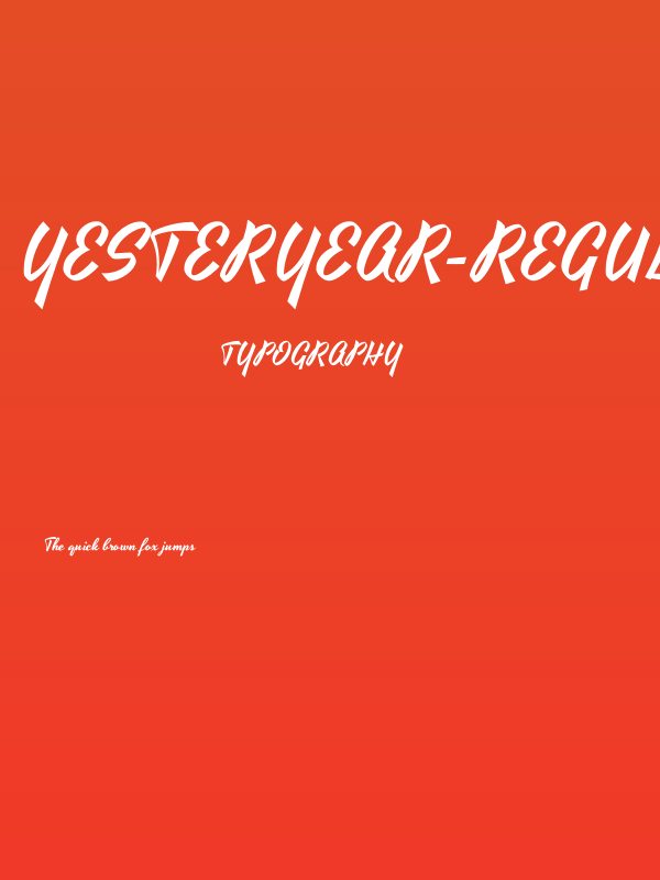 Yesteryear-Regular Poster