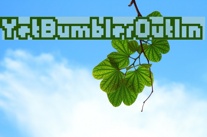 YetBumblerOutlin Font examples