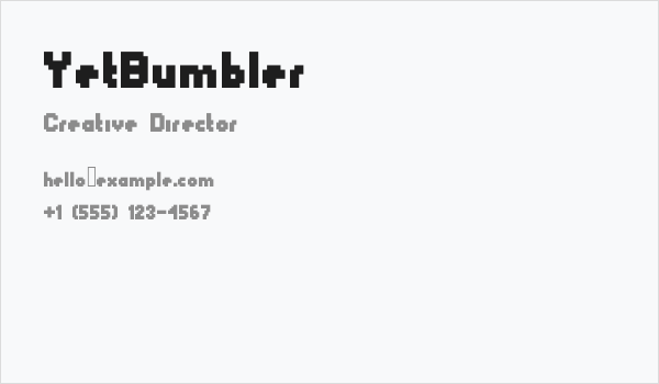 YetBumbler Business Card