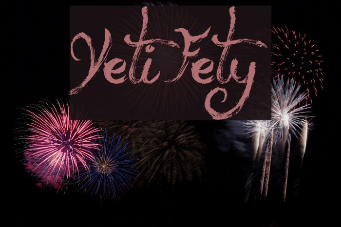 Yeti Fety Font examples