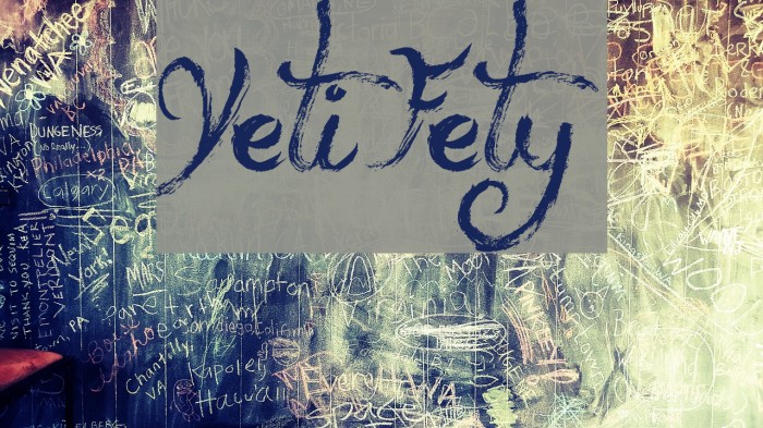 Yeti Fety Font examples