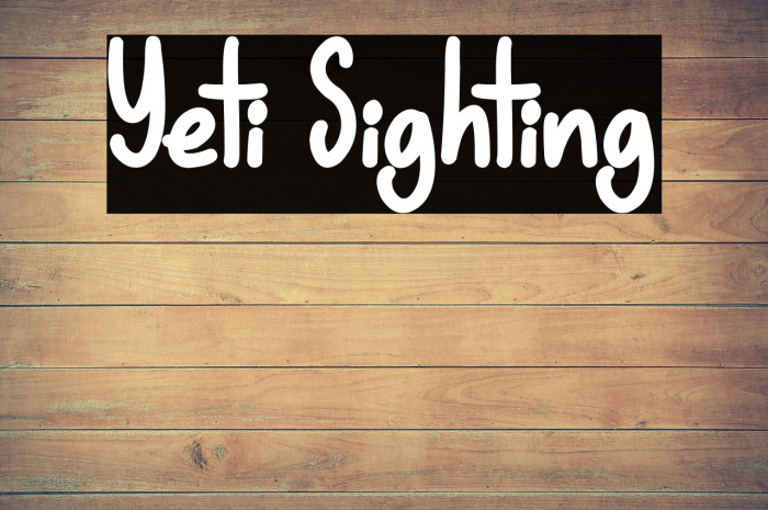 Yeti Sighting Example 3