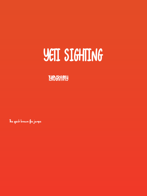 Yeti Sighting Poster
