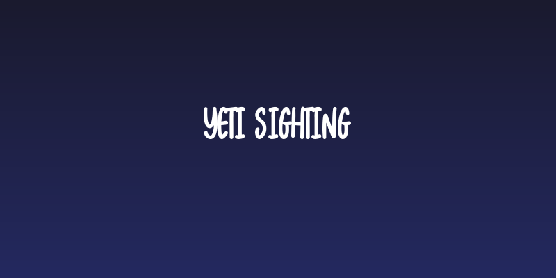 Yeti Sighting Social Header