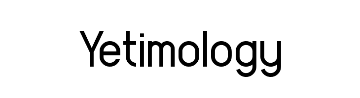 Yetimology  les polices de caractères gratuit tlcharger