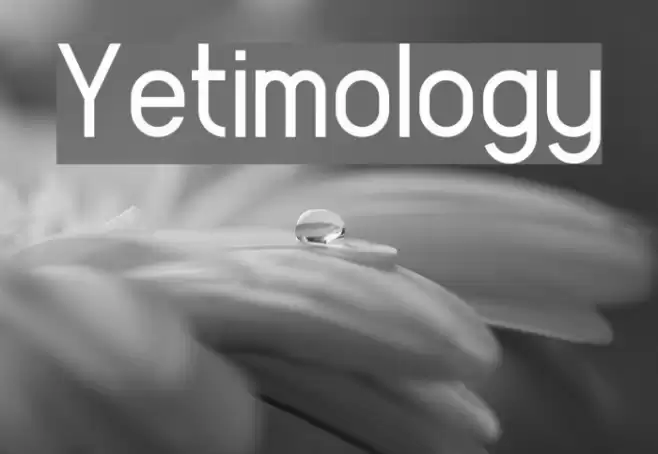 Yetimology Caratteri examples