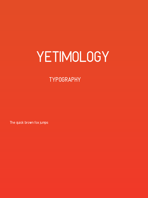Yetimology Poster