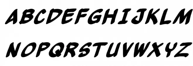 Yew Basturd BoldItalic Schriftart Groß