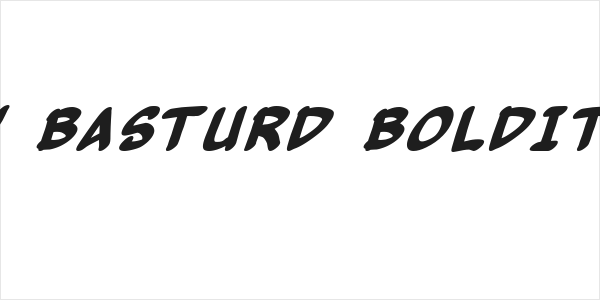 Yew Basturd BoldItalic Logo