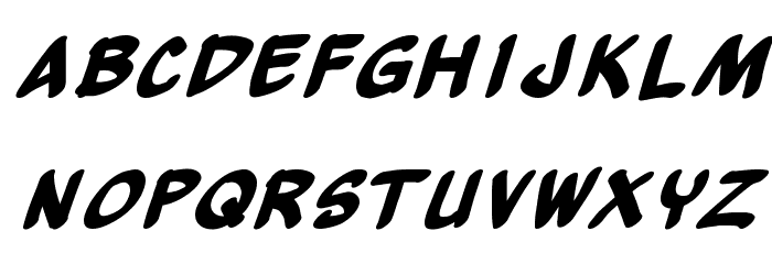 Yew Basturd BoldItalic Font LOWERCASE