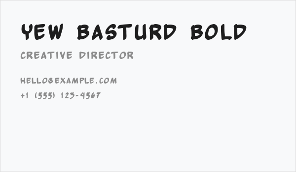 Yew Basturd Bold Business Card