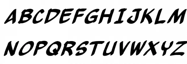 Yew Basturd Italic Font Litere mari