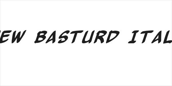 Yew Basturd Italic Logo