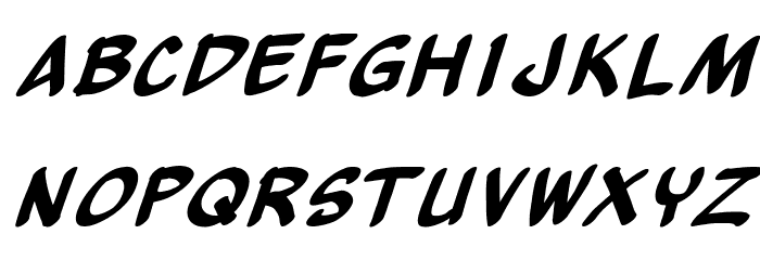 Yew Basturd Italic Font LOWERCASE