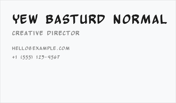 Yew Basturd Normal Business Card