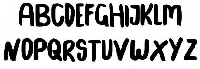 yearbook Font Litere mari