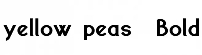 yellow peas  Bold  Frei Schriftart Herunterladen