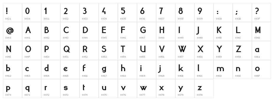 yellow peas  Bold Character Map