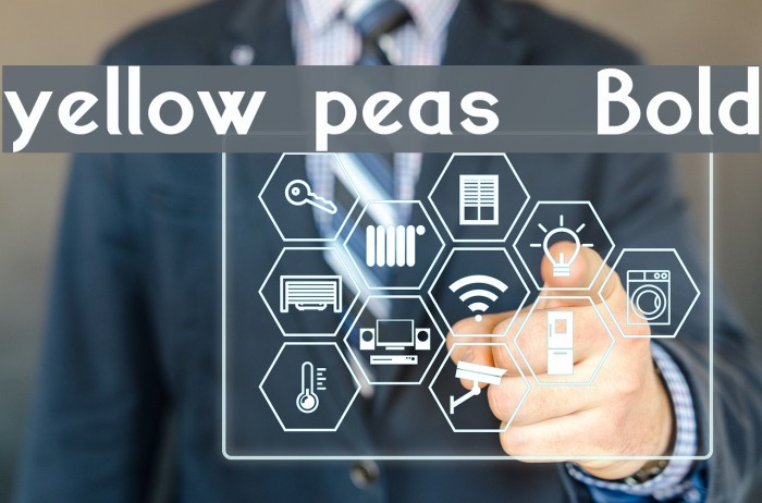 yellow peas Bold Font examples