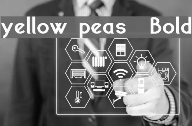 yellow peas  Bold Font examples