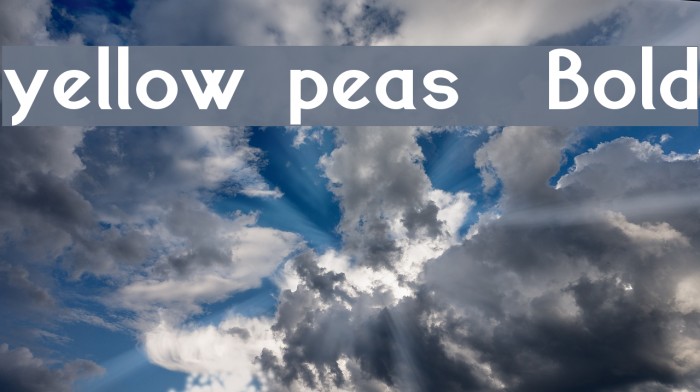 yellow peas Bold Font examples