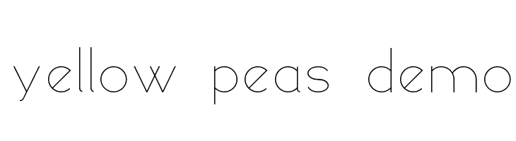 yellow peas demo Font