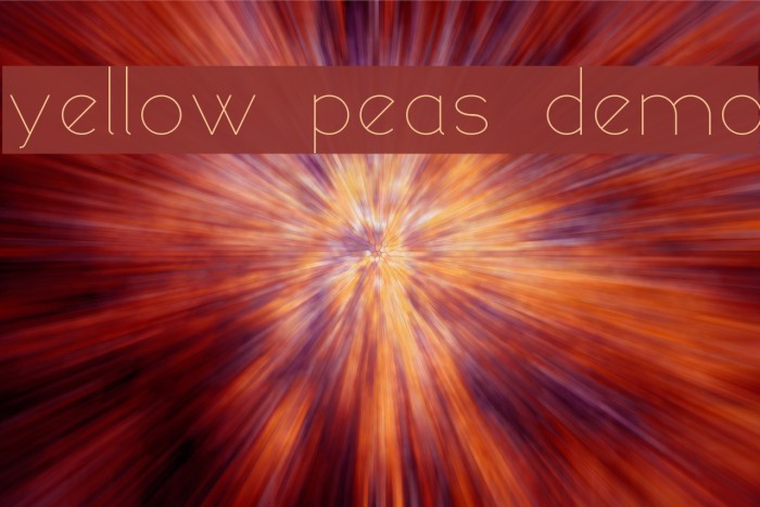 yellow peas demo Font examples