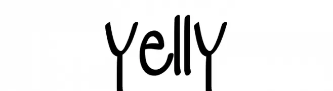 yelly  フリーフォントのダウンロード