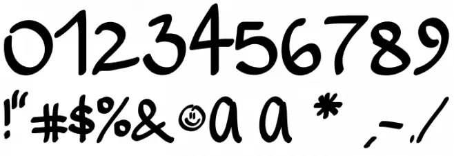 yelly Font OTHER CHARS