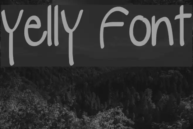 yelly Font examples