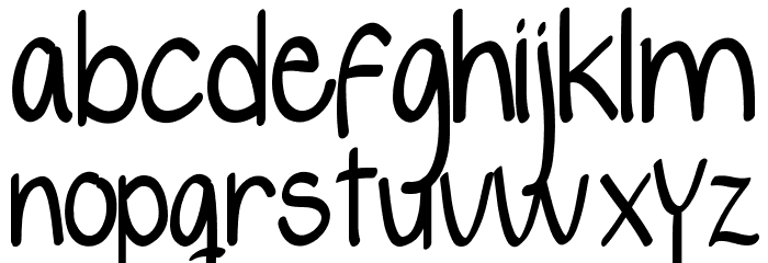 yelly Font LOWERCASE