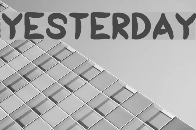 yesterday Font examples