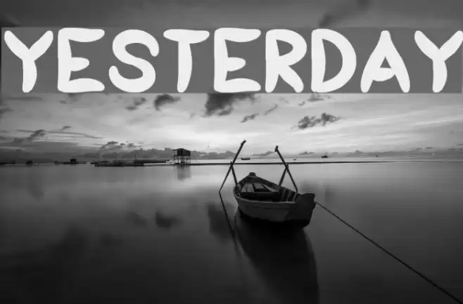 yesterday Font examples