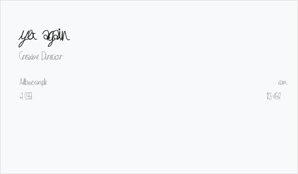 yet again Business Card