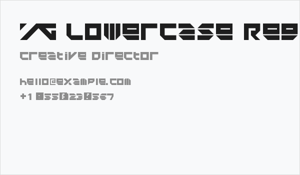 YG Lowercase Regular Business Card