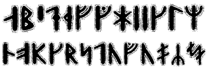 Yggdrasil Runic Font LOWERCASE