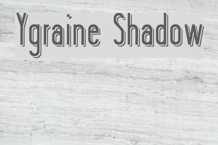 Ygraine Shadow Font examples