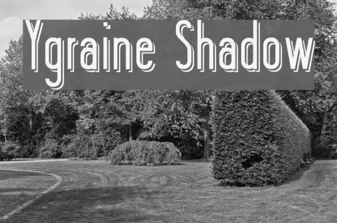 Ygraine Shadow Font examples