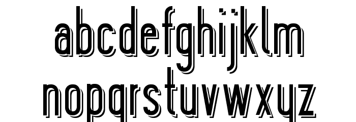 Ygraine Shadow Font LOWERCASE