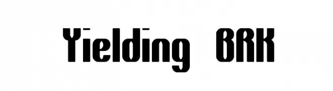 Yielding BRK  Free Fonts Download