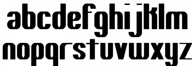 Yielding BRK Font LOWERCASE