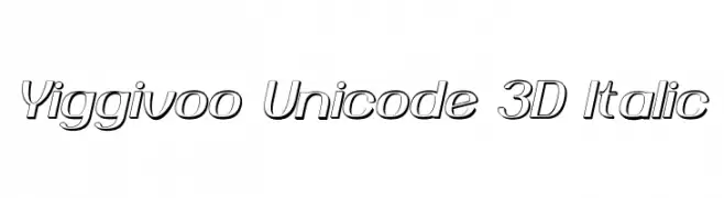 Yiggivoo Unicode 3D Italic  Fuentes Gratis Descargar