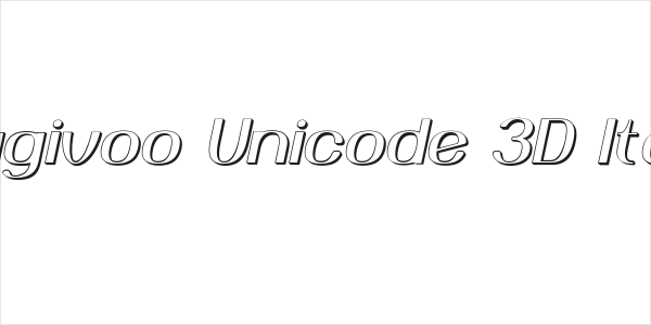 Yiggivoo Unicode 3D Italic Logo