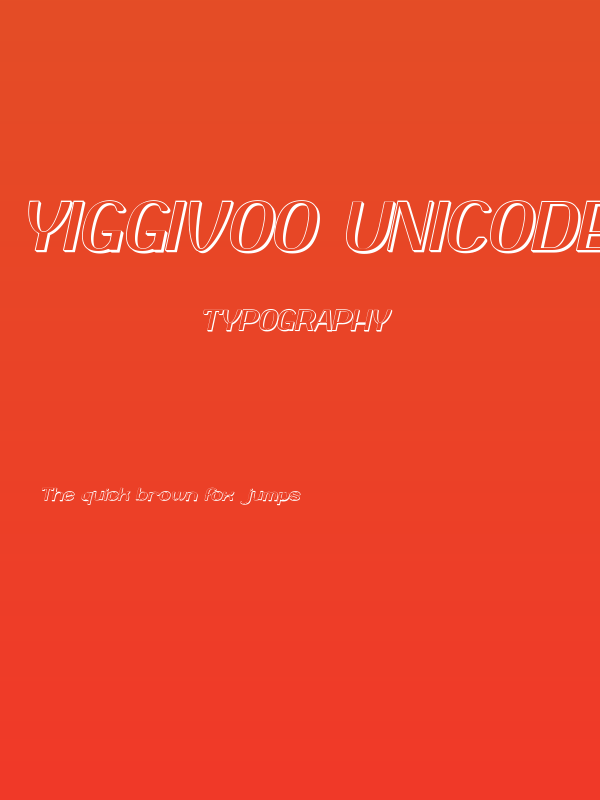 Yiggivoo Unicode 3D Italic Poster