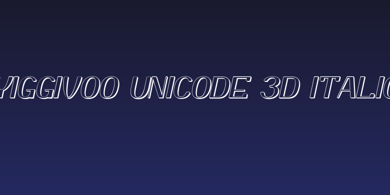Yiggivoo Unicode 3D Italic Social Header