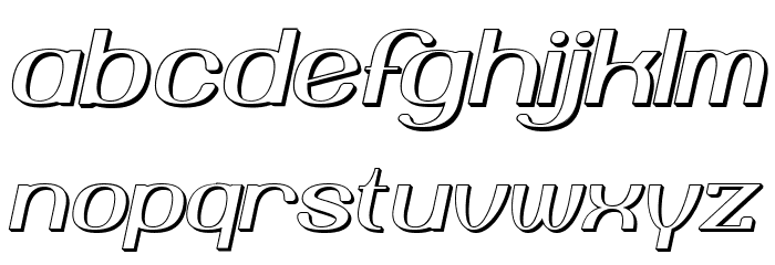 Yiggivoo Unicode 3D Italic Polices MINUSCULES