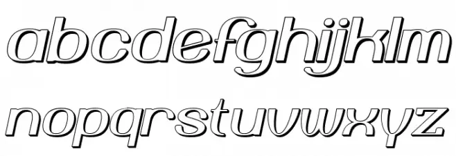 Yiggivoo Unicode 3D Italic Polices MINUSCULES