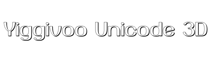 Yiggivoo Unicode 3D Font