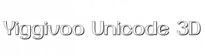 Yiggivoo Unicode 3D  Fuentes Gratis Descargar