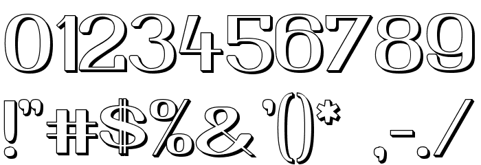 Yiggivoo Unicode 3D Font OTHER CHARS